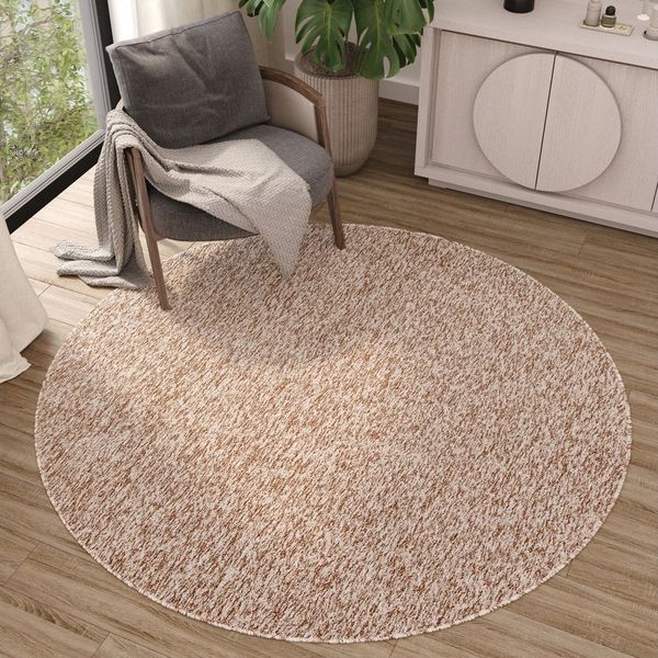 Tapiso Teppich NIZZA, rund, Höhe: 6 mm, Wohnzimmer, Schafzimmer, Einfarbig