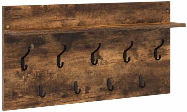 vidaXL Wandmontierter Kleiderständer Räuchereiche 80 x 40 x 12 cm 874439