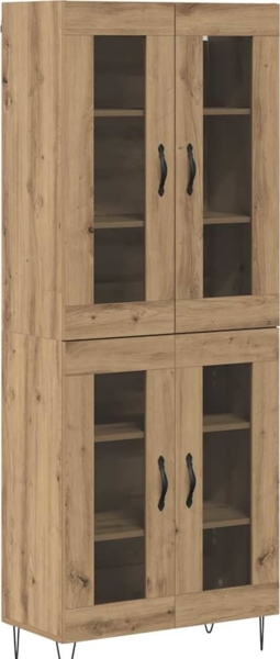 vidaXL Highboard Artisan-Eiche 69,5 x 34 x 180 cm Holzwerkstoff 3403175
