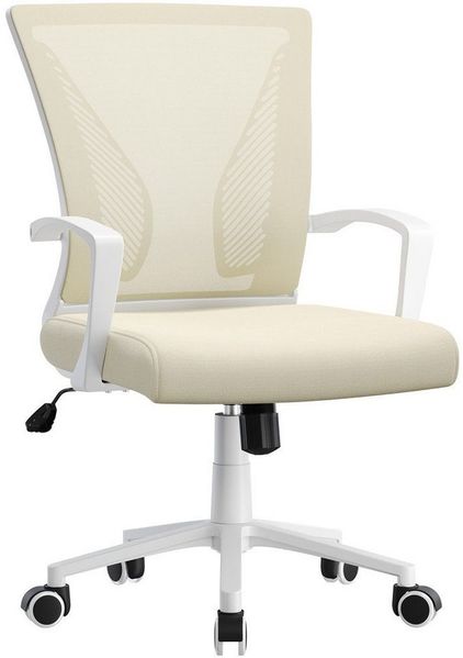 Yaheetech Bürostuhl aus Mesh-Gewebe Höhenverstellbarer Schreibtischstuhl, Ergonomischer Drehstuhl Arbeitsstuhl Computerstuhl mit Wippfunktion