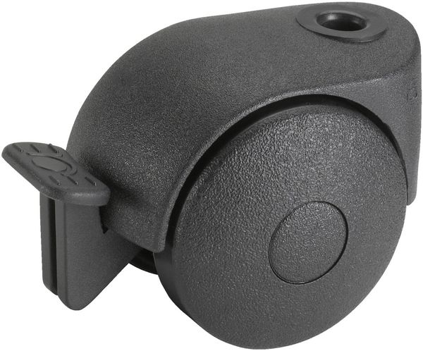 Doppelrolle mit Radfeststeller Ø 50 mm für normale Böden Tragkr. 30 kg
