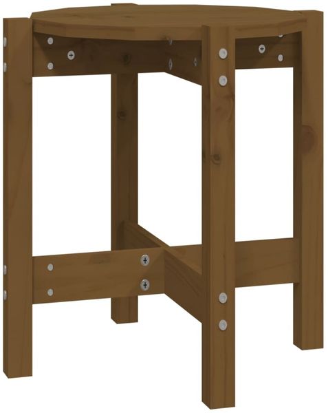 Couchtisch, Sofatisch Honigbraun Ø 42,5x45 cm Massivholz Kiefer