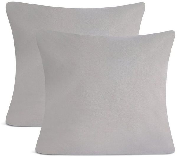 leevitex® Kissenbezüge Kissenbezug, 2er Set, feine Jersey-Qualität, 100% Baumwolle, robuster Reißverschluss