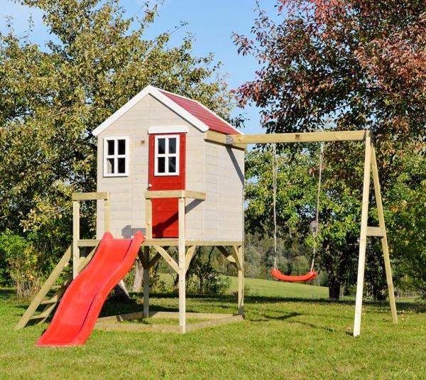 Wendi Toys Holz Stelzenhaus Elefant | mit Rutsche