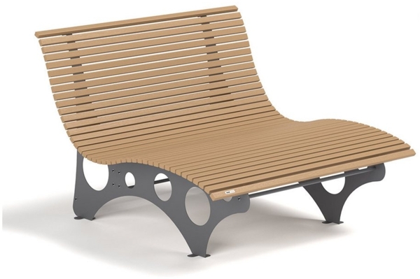 HOME DELUXE Wellenliege NIRA - Teak