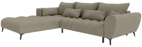 Stoff Ecksofa Avino L Form - Chenille - cappuccino - Links