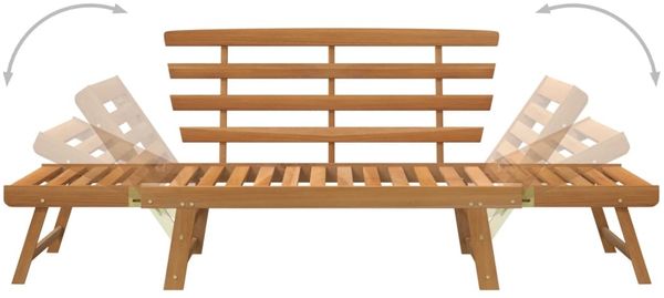 vidaXL Gartenbank 2-in-1 190 cm Massivholz Akazie 316471 Bild 8