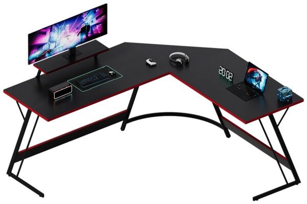 Furnicopia Eckschreibtisch L-Form Spedition Schreibtisch Computer Schreibtisch Spieltisch 130cm