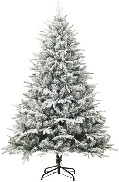 vidaXL Künstlicher Weihnachtsbaum Beschneit Grün 150 cm PVC PE 328493