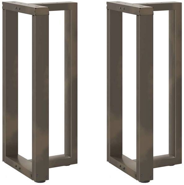 vidaXL Bartischbeine T-Form 2 Stk. Naturstahl 50x35x(90-91) cm Stahl 4013079