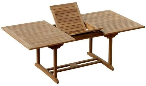 Esstisch ausziehbar Parma Teak Massivholz - Breite: 120 cm - Länge: 180 bis 240 cm Bild 2