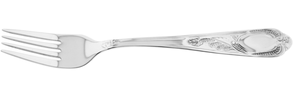 Rococo 6-teiliges Tafelgabel-Set aus hochwertigem 18/10-Edelstahl - Silber