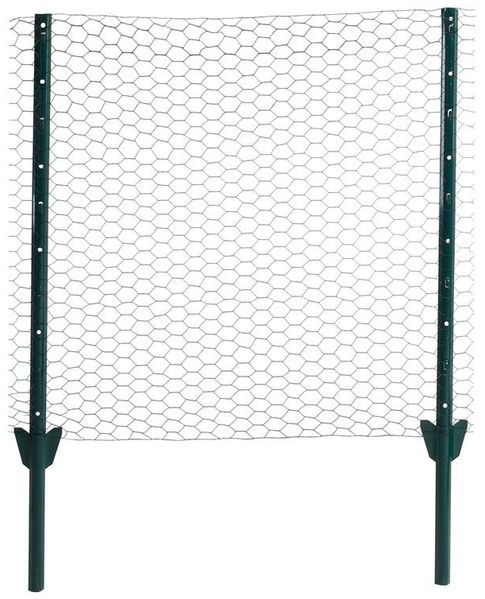 Zaunset Sechseckgeflecht Zaun Draht 1,20 x 25 m Komplett-Set Drahtzaun 25 mm
