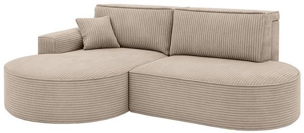 Kaiser Möbel Ecksofa Modena Pro mit Schlaffunktion und Bettkasten stoff Poso,Arena,Salvador, Hochwertiger HR-Schaum, Wellenunterfederung Typ B, Elegantes