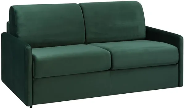 Schlafsofa 4-Sitzer Samt CALIFE - Tannengrün - Liegefläche: 160 cm - Matratzenhöhe: 14 cm