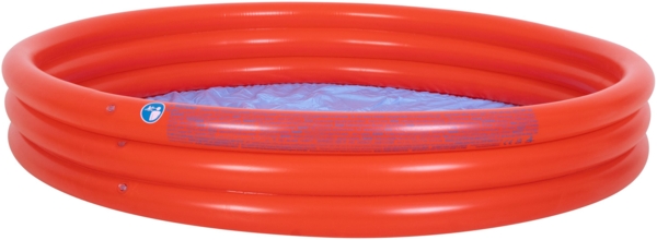 SunClub Planschbecken aufblasbarer 3-Ring Kids Pool Ø 122x25 cm, rot Bild 3