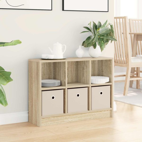 vidaXL Sideboard mit Schubladen Sonoma-Eiche 73,5 x 22,5 x 53,5 cm 8000502