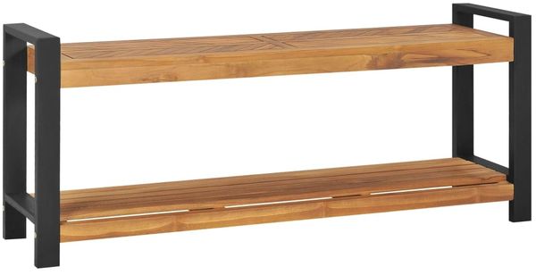 Sitzbank 120 cm Massivholz Teak [325274]