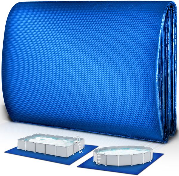 tillvex Poolunterlage Bodenplane Bodenschutzplane Rund Rechteckig Pool Bodenschutz Folie 295 x 206 cm