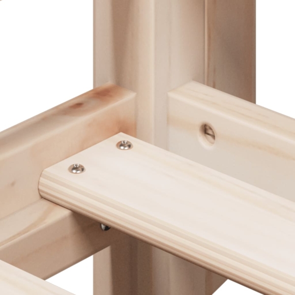 vidaXL Etagenbett mit Dach 75x190 cm Massivholz Kiefer 3282049 Bild 8