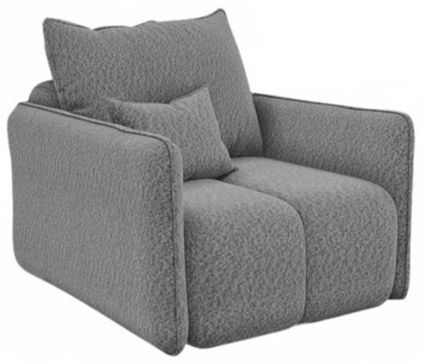 Sessel Designersessel MORGANO Stoff Abriamo Silbergrau