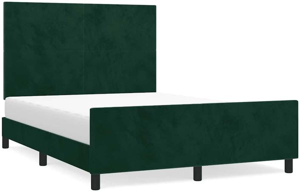 Doppelbett, Bettgestell Modernen ohne Matratze Dunkelgrün 140x200 cm Samt d2361e