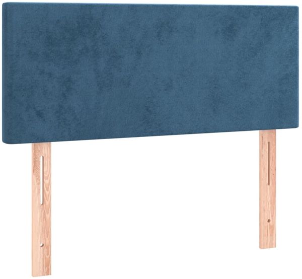 vidaXL Boxspringbett mit Matratze & LED Samt Dunkelblau 90x200 cm, Härtegrad: H2 [3134265] Bild 7