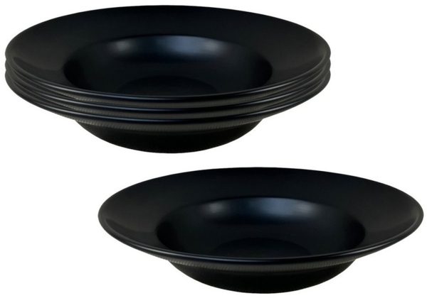 NTK-Collection Pastateller Pastateller Ø28 cm Schwarz Antonia, (4 St), Speiseteller tiefe Teller