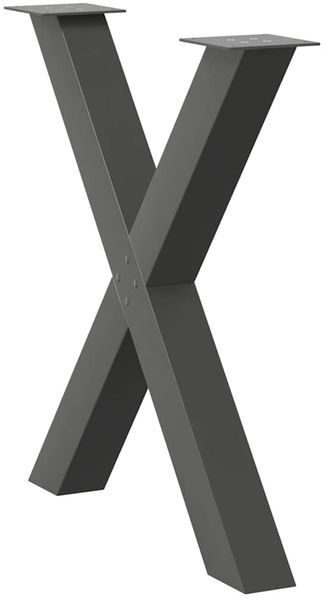 vidaXL Esstischbeine X-Form 3 Stk. Anthrazit 70x(72-73) cm Stahl 4012990 Bild 4