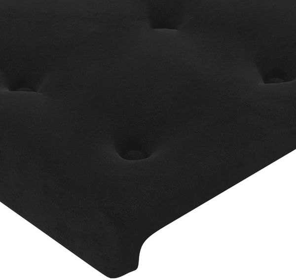 vidaXL Bettgestell mit Kopfteil Samt Schwarz 100x200 cm Bild 10