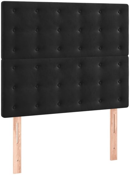vidaXL Bettgestell mit Kopfteil Samt Schwarz 100x200 cm Bild 8