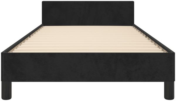 vidaXL Bettgestell mit Kopfteil Samt Schwarz 100x200 cm Bild 6