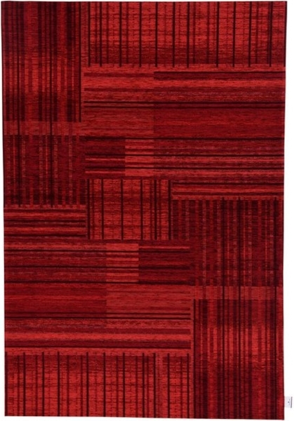 TOM TAILOR Teppich Stripy Pat, rechteckig, Höhe: 5 mm, Flachgewebe, modernes Patchworkdesign, gestreift, Chenille, Wohnzimmer Bild 4