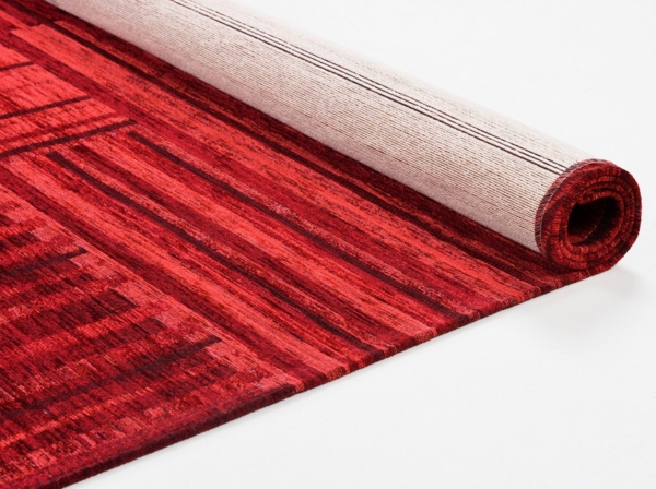 TOM TAILOR Teppich Stripy Pat, rechteckig, Höhe: 5 mm, Flachgewebe, modernes Patchworkdesign, gestreift, Chenille, Wohnzimmer Bild 3