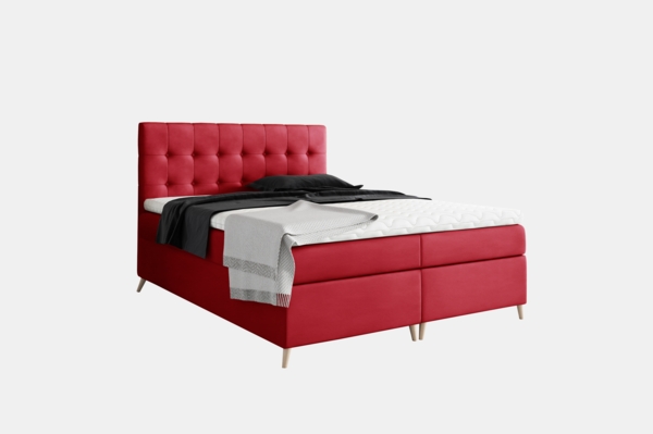 99rooms Sorento Boxspringbett Kunstleder 120x200 cm Rot Bild 4