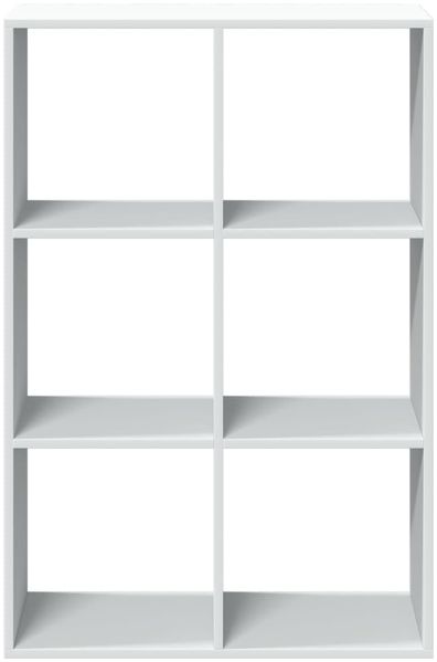 vidaXL Raumteiler-Bücherregal Weiß 69,5x29x103,5 cm Holzwerkstoff 858012 Bild 5