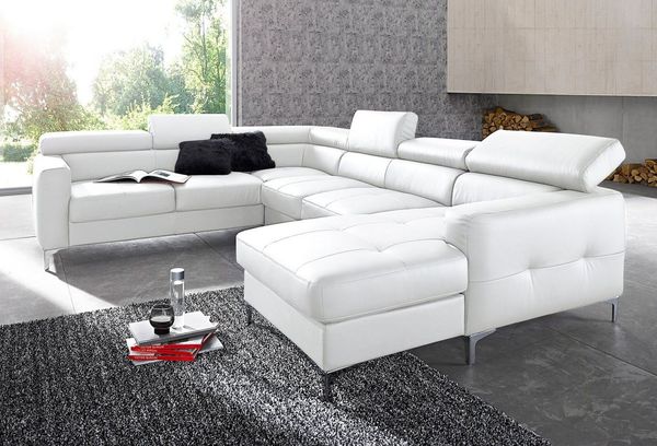 COTTA Wohnlandschaft Sammy U-Form, mit Kopfteilverstellung, optional mit Bettfunktion und Bettkasten