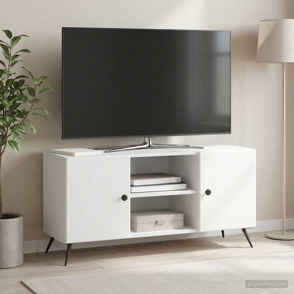 vidaXL TV-Schränk Weiß 102 x 34,5 x 50 cm Holzwerkstoff 895615