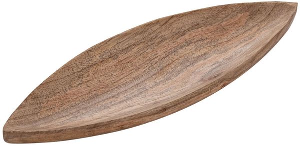 Amagohome Dekoschale Dekoschale B40xH3xT14cm Holzschale Boot schiffförmig Mangoholz massiv