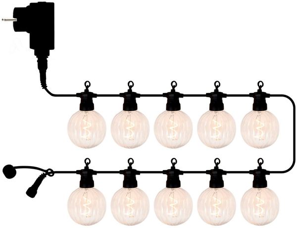 Sirius LED-Lichterkette 'StarterLUKE', Kunststoff schwarz, T 500 cm, Starterset