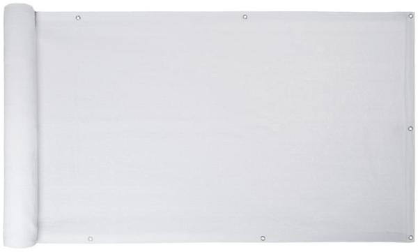 Balkon Sichtschutz Balkonbespannung 75x600 cm Terrasse Sonnen Wind Schutz weiß
