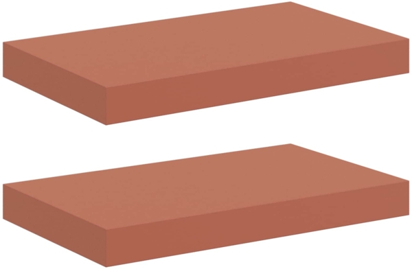 vidaXL Wandregal Wandmontiert 2 pcs Rot 40 x 23,5 x 4 cm Holzwerkstoff 42019921