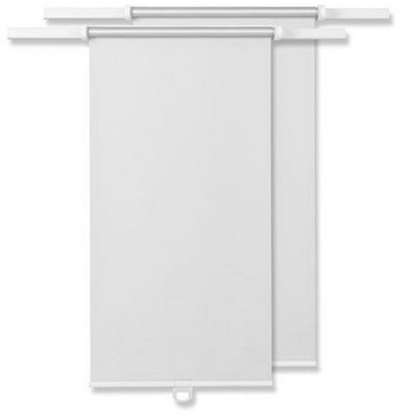 Seitenzugrollo 2x Verdunklungsrollo Rollo Verdunkelung Rollladen Fensterrollo, HAC24, Klemmträgern, ohne Bohren, ohne Bohren, Weiß