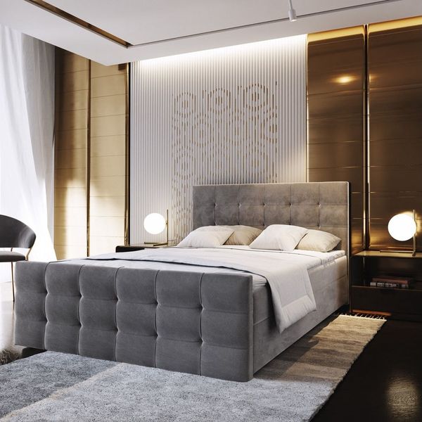 Masseno Boxbett AMON 180x200 cm mit Bonell Matratze und Topper