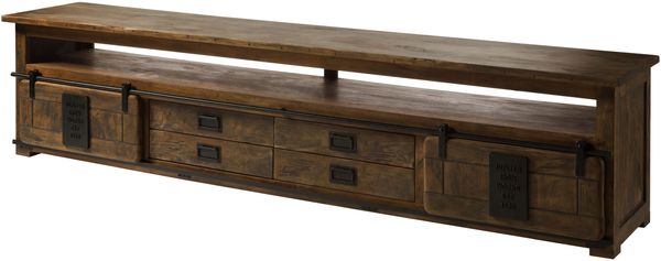 TV-Board Mango 260x50x60 braun lackiert RAILWAY #455