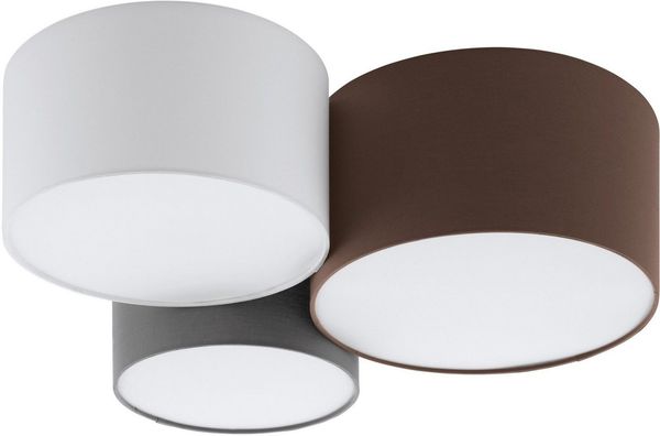 Eglo 97479 Deckenleuchte PASTORE weiß anthrazit-braun, weiß, grau E27 3X60W L:61cm B:49,5cm H:25,5cm