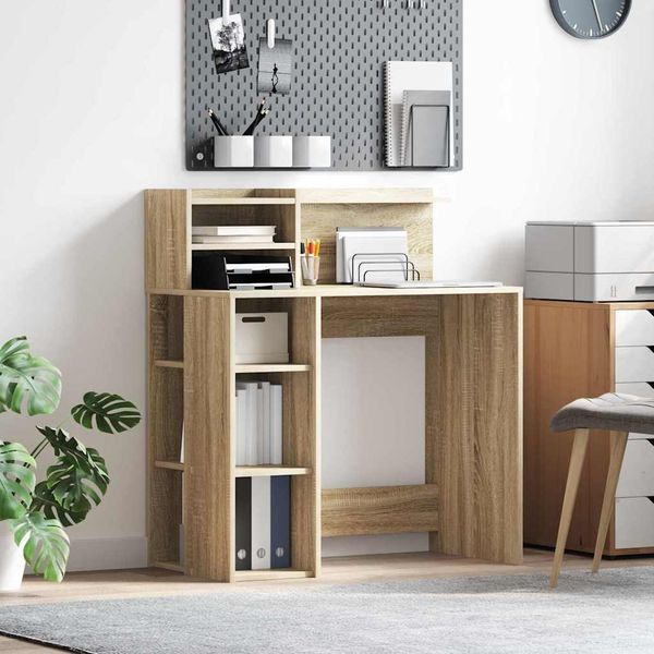 vidaXL Schreibtisch Sonoma-Eiche 90 x 48 x 101,5 cm Holzwerkstoff 869524