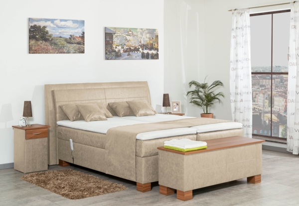 Meisterbetten Boxspringbett Like 100x200 in MS-Nature, Matratzenbezug Nano, Ergoflex-Topper Bild 4