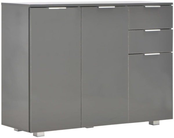 vidaXL Sideboard Hochglanz-Grau 107x35x80,5 cm 283720