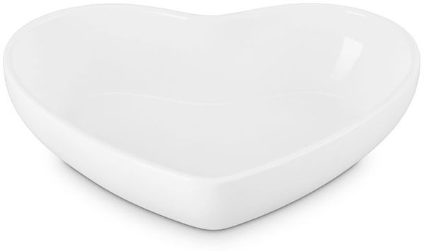 LeCreuset Schüssel in Herzform Steinzeug 20cm | Weiß : Weiß
